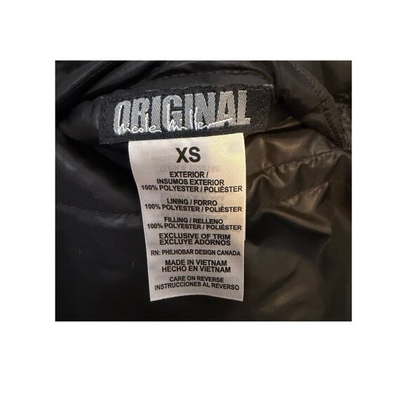 Nicole Miller Original Black faux fur Reversible Vest Puffer Vest, Quilted - Picture 10 of 10